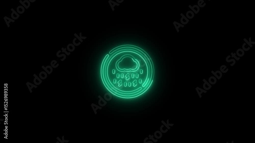 Stormy Weather Icon HD Video black background