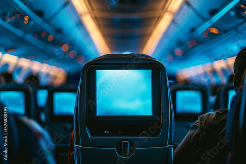 Airplane seat  with  LCD screen  device for entertainment to serve  passenger comfort during flight