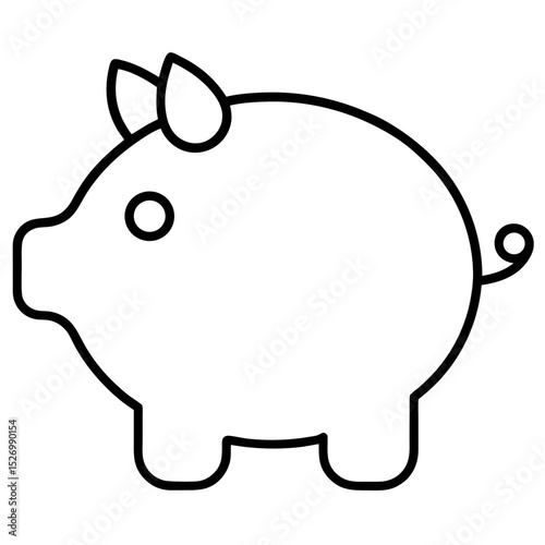 piggy bank with a coin