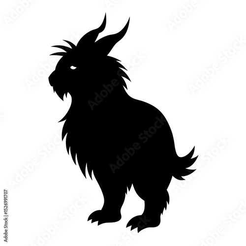 unknown animal silhouette icon on white background