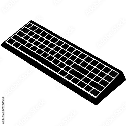 computer keyboard silhouette icon on white background