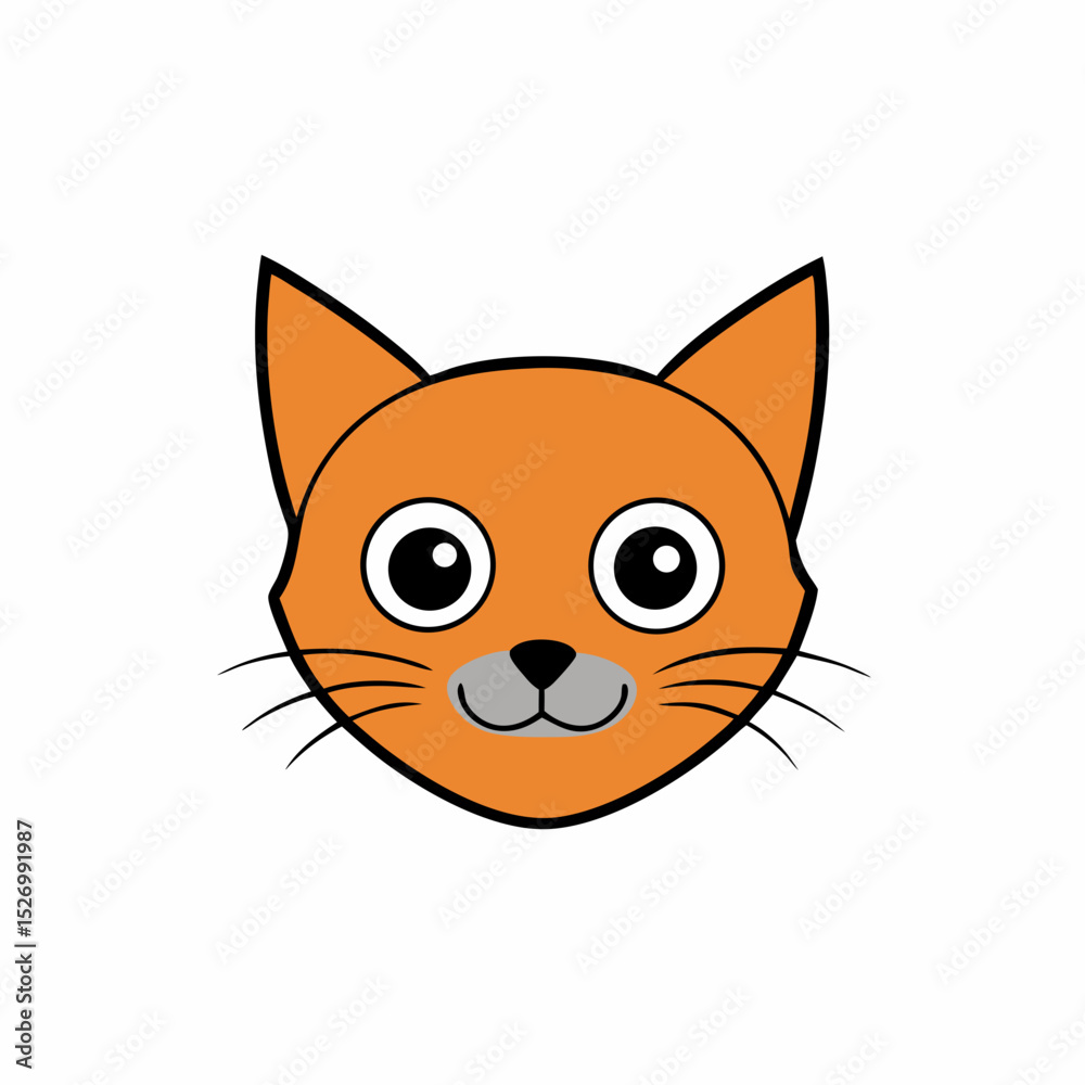 Obraz premium Cute cat head vector 