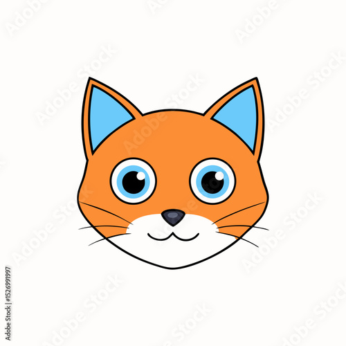 Cute cat head vector 