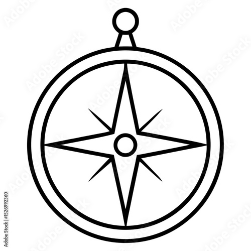 compass on a white background