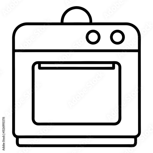 vector illustration of a modern electric stove