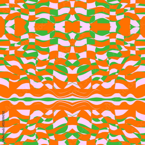 Pop Art 70s Hand Woven Paper Geometric