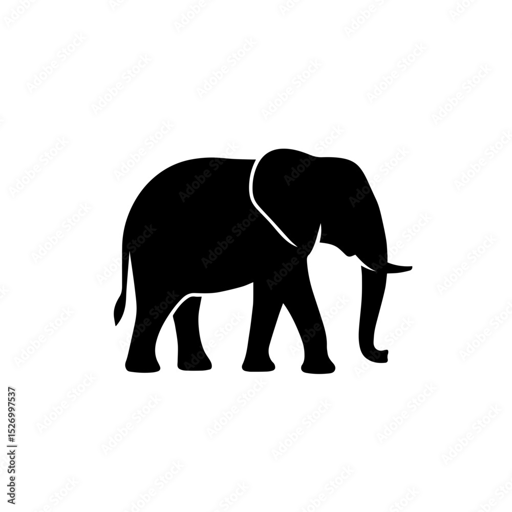 Fototapeta premium elephant vector silhouette