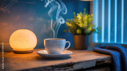 Cozy Morning with Coffee and Warm Light