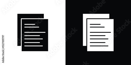 Assignment icon in flat version on black and white background