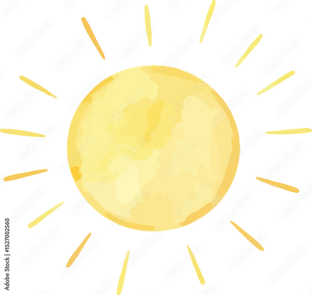 © Ivan - Sun watercolor vector illustration. © Ivan - Sun watercolor vector illustration.