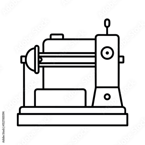 Outline of Slotting Machine Line Art Vector