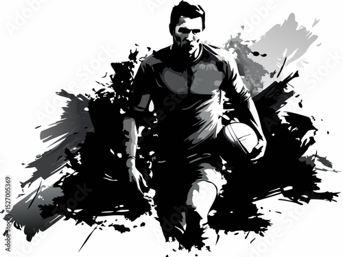 illustration of an american football player
