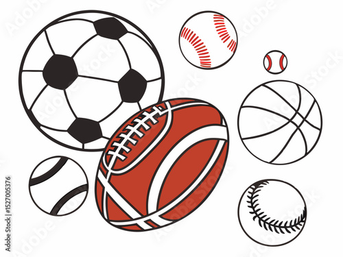 set of sports balls