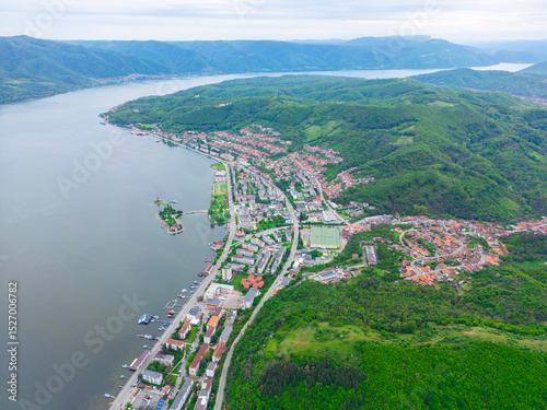 Orsova city and Danube river, Romania photo