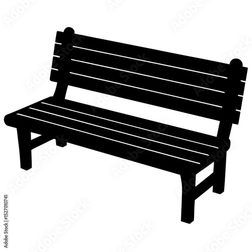 wooden bench isolated on white