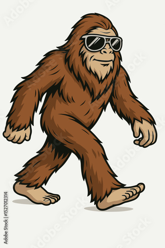 Cool and funny Bigfoot vector illustration