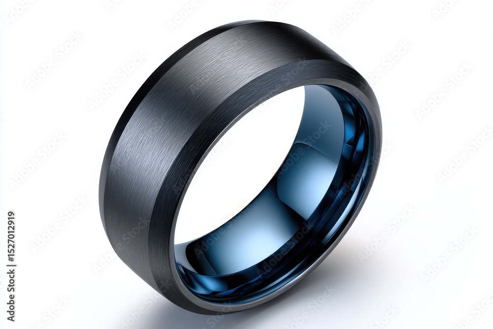 Elegant tungsten ring with a polished blue interior, a perfect symbol of strength and style for lifelong commitments and special occasions Elegant tungsten ring with a polished blue interior, a perfect symbol of strength and style for lifelong commitments and special occasions