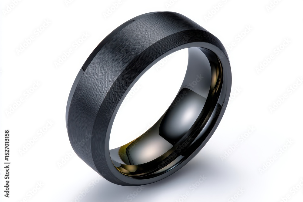 Elegant black wedding band crafted with modern materials for a timeless look Elegant black wedding band crafted with modern materials for a timeless look