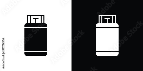 LPG icon in flat version on black and white background