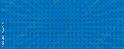 Blue comic book background vintage pop art superhero background for comics, comic background with dot pattern halftone abstract vector flash and circle texture