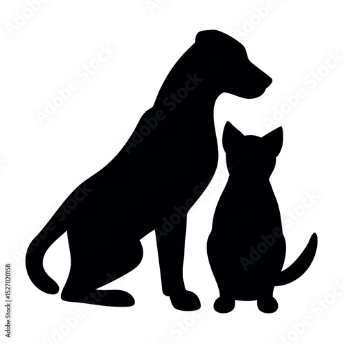 pets dog and cat silhouette-01.eps