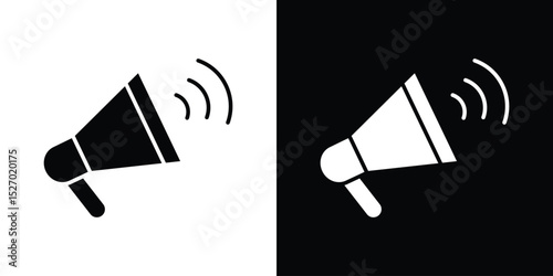 Promotion icon in flat version on black and white background