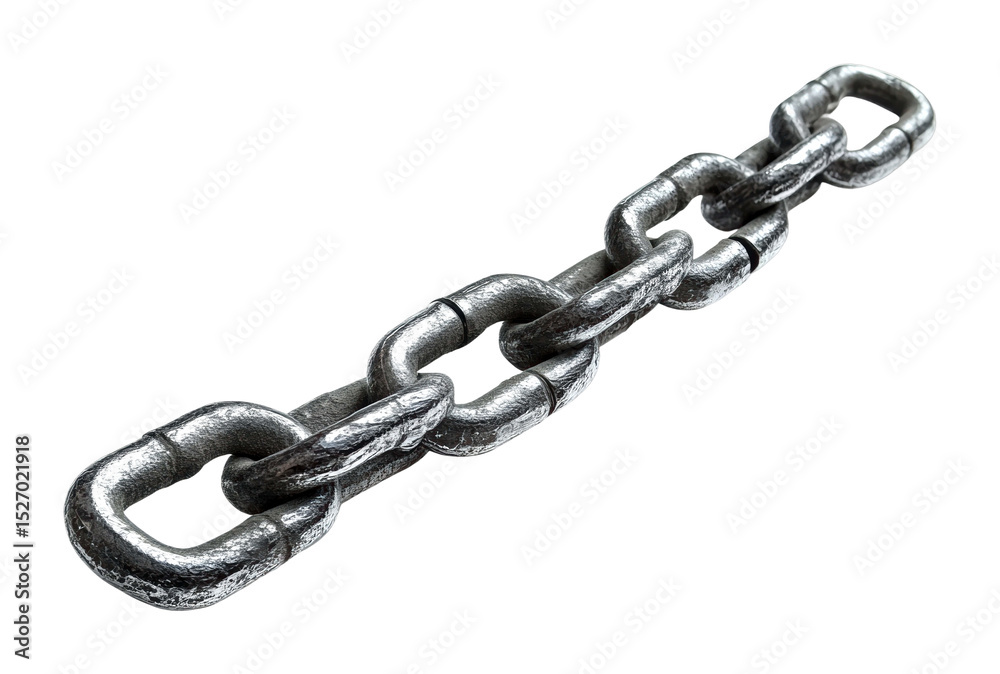 Industrial chain link close-up warehouse environment metal detailed view isolated on transparent background Industrial chain link close-up warehouse environment metal detailed view isolated on transparent background