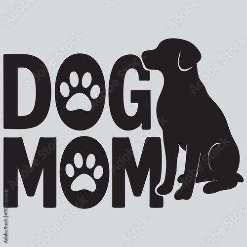 Vector cartoon illustration of a funny dog character icon.