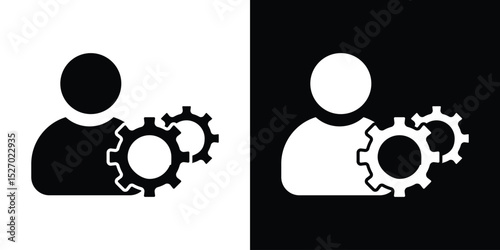 Skillsfor banner and packaging design. Vector illustration icon in flat version on black and white background