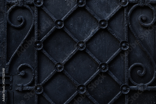 Εκτύπωση καμβά Dark Ornate Wrought Iron Gate