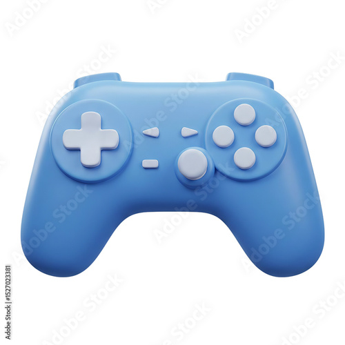 Game Controller Joystick Icon 3D Render On Transparent Background