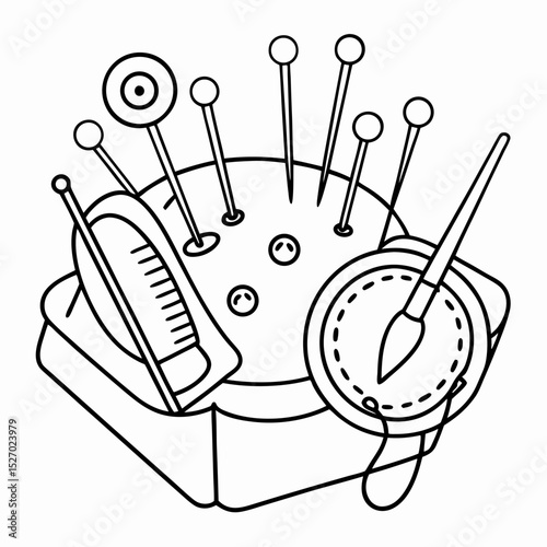 Sewing Kit with Pins, Needles, and Measuring Tape