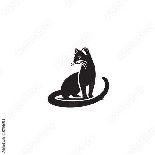 **"Sleek Fossa Vector Silhouette: Agile Madagascar Predator Design Featuring Lean Body, Long Tail, and Dynamic Pose in Clean, Minimalist Style for Crafts and Digital Art"**
