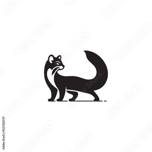 **"Sleek Fossa Vector Silhouette: Agile Madagascar Predator Design Featuring Lean Body, Long Tail, and Dynamic Pose in Clean, Minimalist Style for Crafts and Digital Art"**
