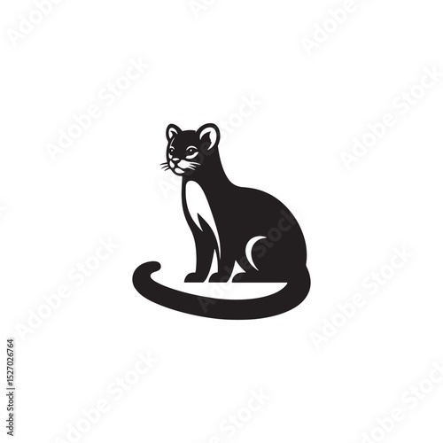 **"Sleek Fossa Vector Silhouette: Agile Madagascar Predator Design Featuring Lean Body, Long Tail, and Dynamic Pose in Clean, Minimalist Style for Crafts and Digital Art"**

