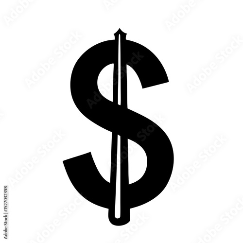 dollar sign icon isolated on white or transparent png