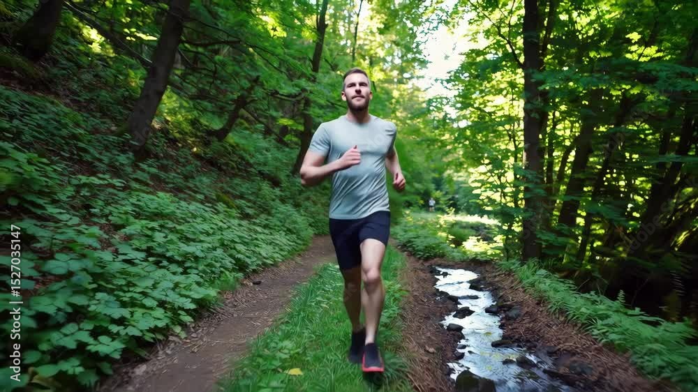 healthy man with beautiful smile. trail running, marathon, triathlon running, outdoor nature healthy man with beautiful smile. trail running, marathon, triathlon running, outdoor nature