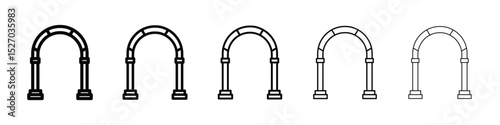 Archway icon vector collection. EPS 10