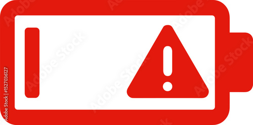 Low battery warning showing critical power level