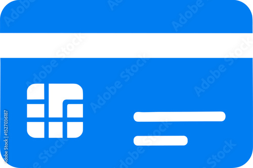 Blue credit card representing online banking and secure transactions