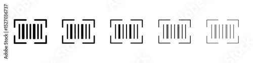 Barcode read icon vector collection. EPS 10