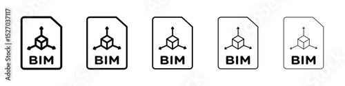 Bim icon vector collection. EPS 10