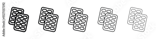 Blister drug pack icon vector collection. EPS 10