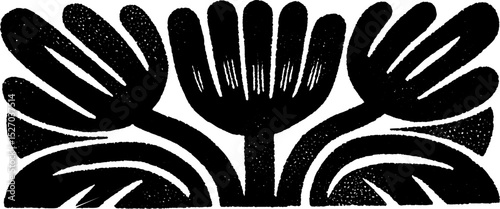 Neo folk art style illustration of oriental carpet design for creative decor and prints