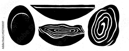 Neo folk art style organic dot illustrations for creative design projects