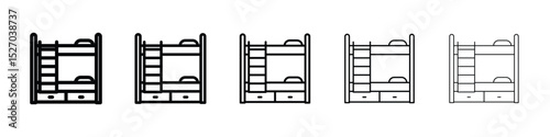 Bunk bed icon vector collection. EPS 10