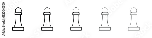 Chess pawn icon vector collection. EPS 10
