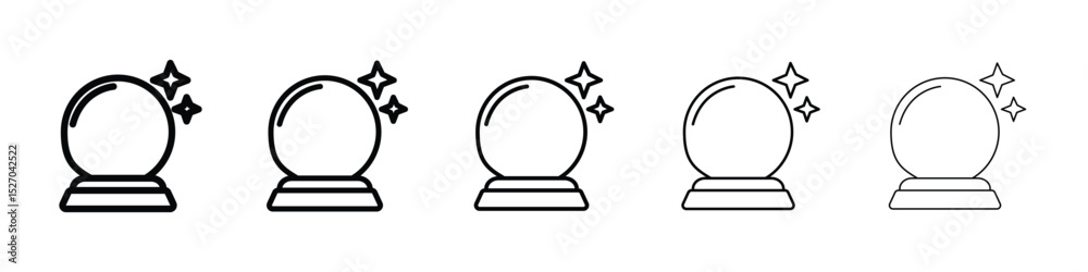 Crystal ball icon vector collection. EPS 10 Crystal ball icon vector collection. EPS 10