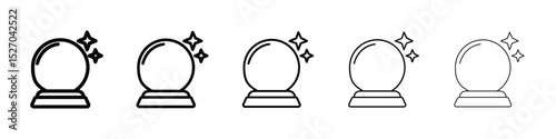 Crystal ball icon vector collection. EPS 10