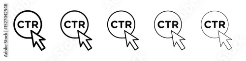 CTR icon vector collection. EPS 10